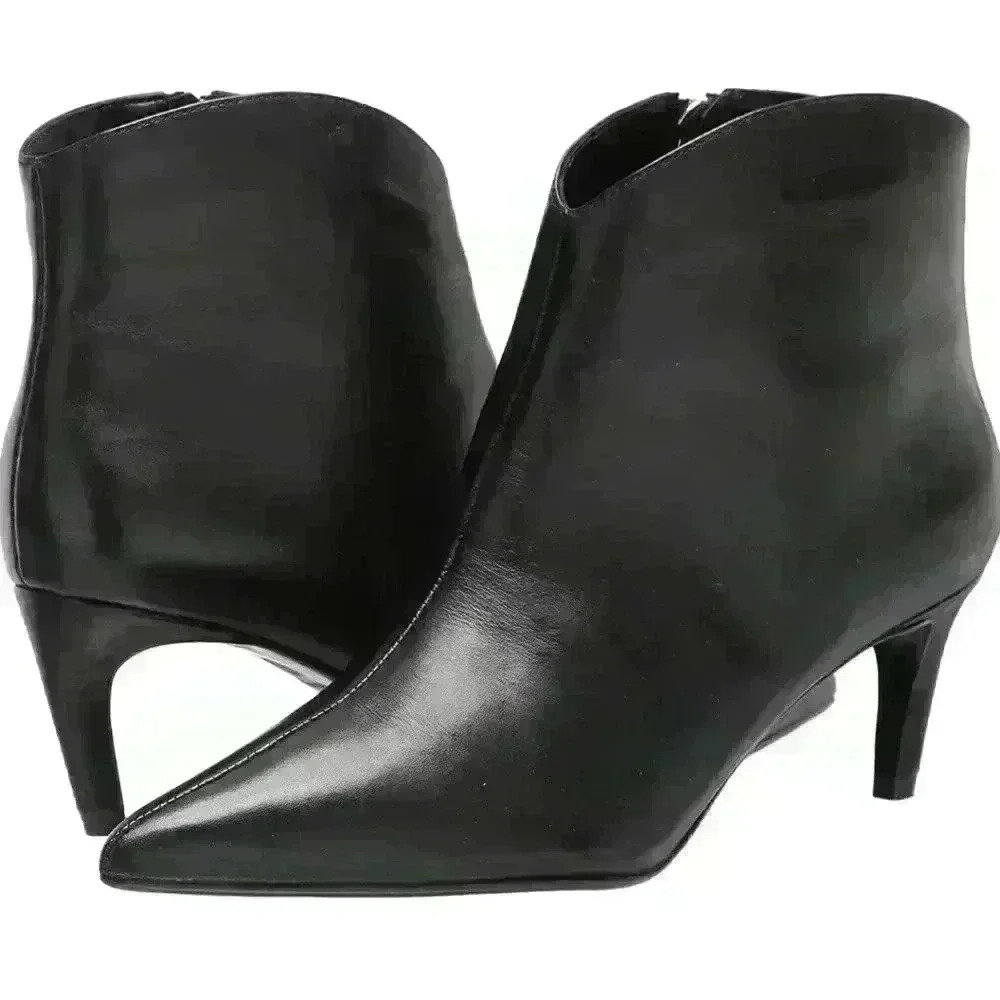 Ted Baker Women's US 8 Galiana Leather 60mm Stiletto Ankle Boots Black